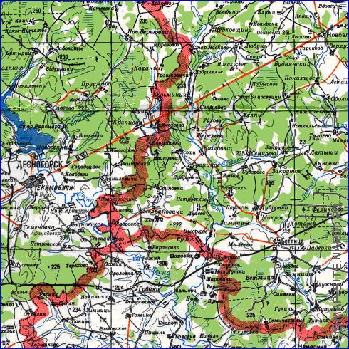 carte de Oblast de Smolensk