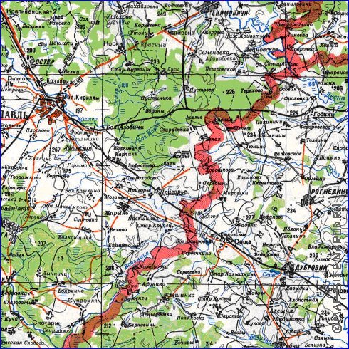 carte de Oblast de Smolensk