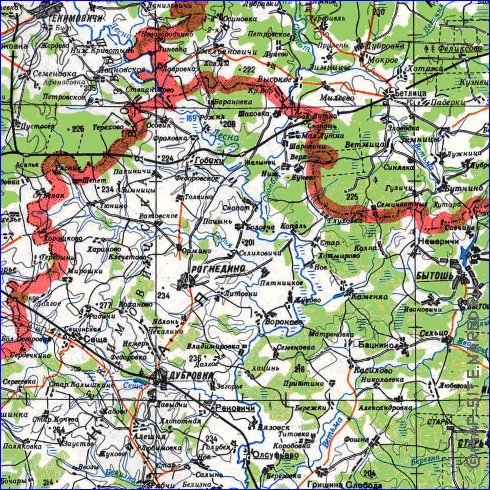 carte de Oblast de Smolensk