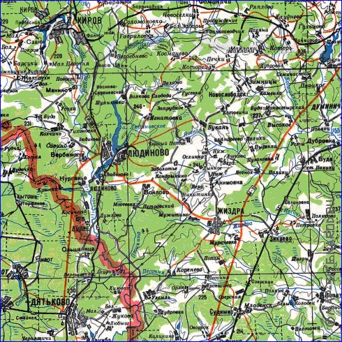 carte de Oblast de Smolensk