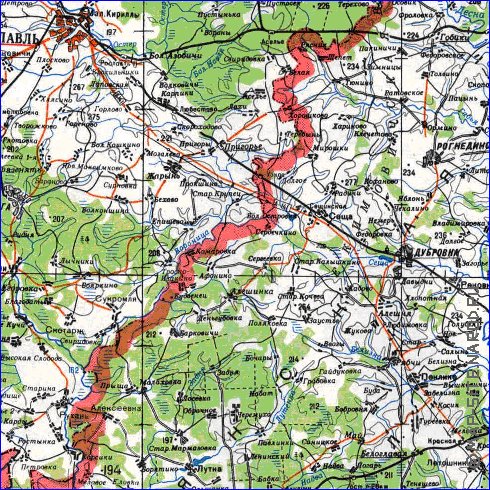 carte de Oblast de Smolensk