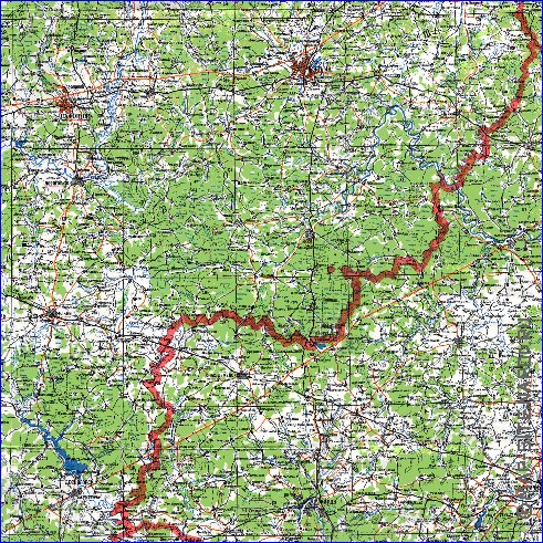 carte de Oblast de Smolensk