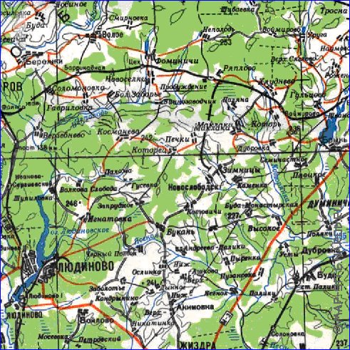 carte de Oblast de Smolensk