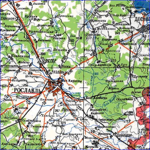 Смоленская обл рославль карта