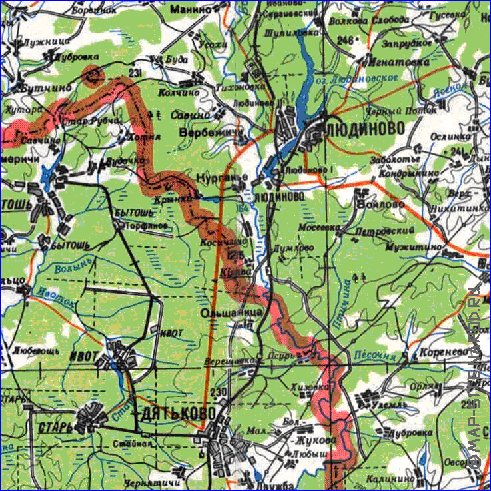 carte de Oblast de Smolensk