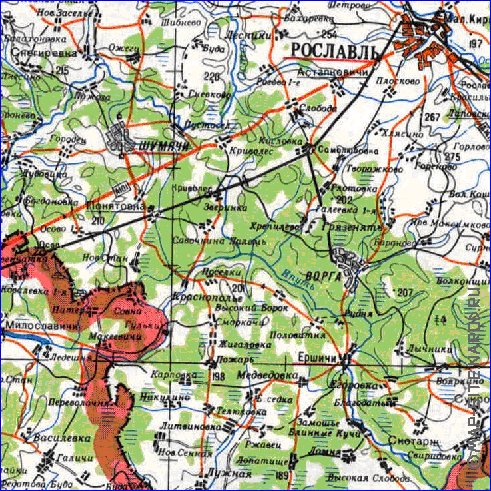 carte de Oblast de Smolensk