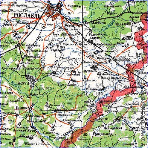 carte de Oblast de Smolensk