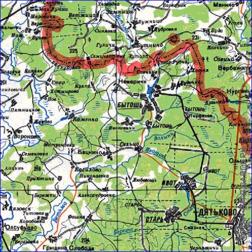 carte de Oblast de Smolensk