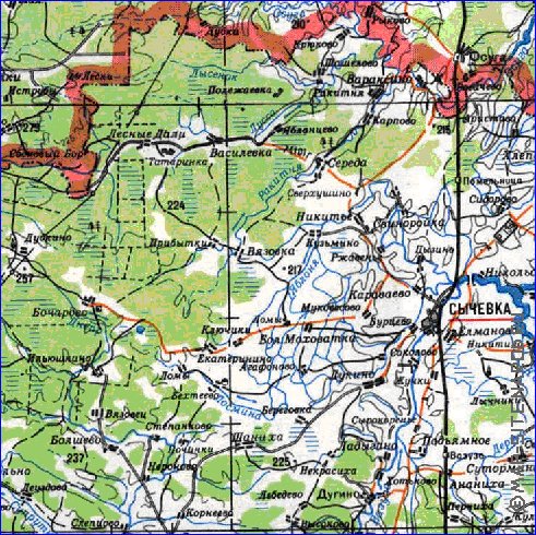 carte de Oblast de Smolensk