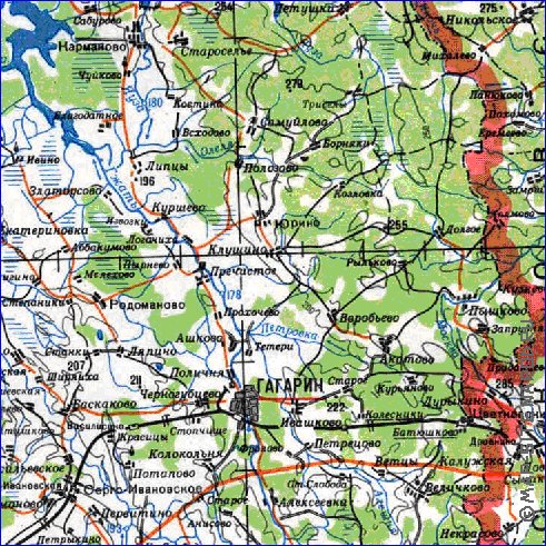 carte de Oblast de Smolensk