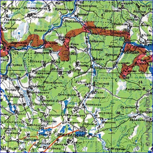 carte de Oblast de Smolensk