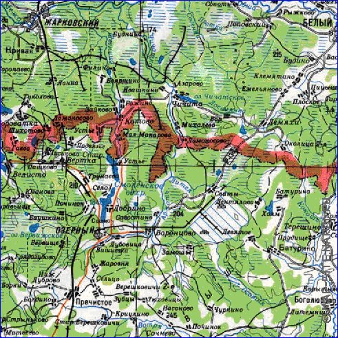 carte de Oblast de Smolensk