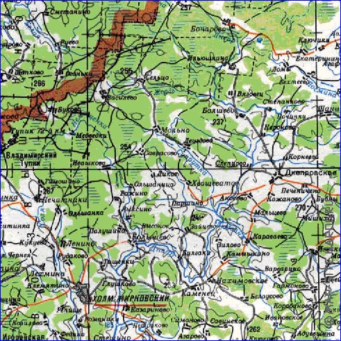 carte de Oblast de Smolensk