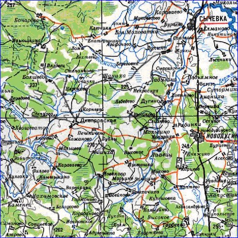 carte de Oblast de Smolensk