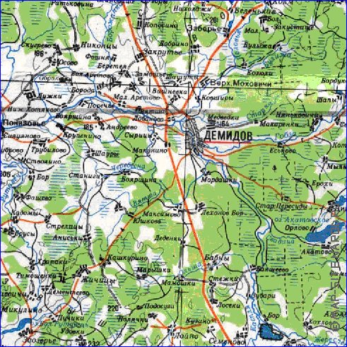 carte de Oblast de Smolensk