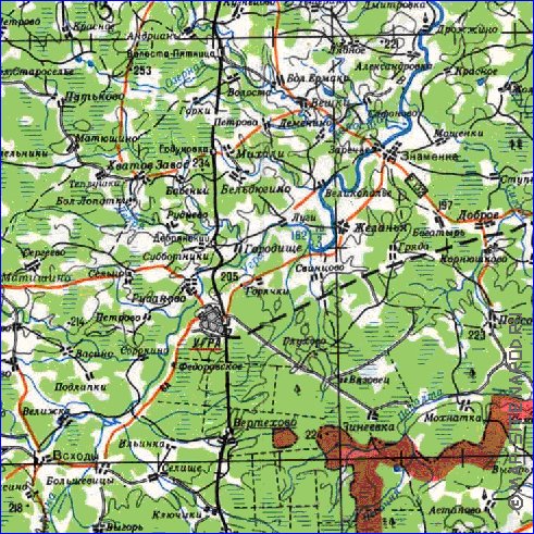 carte de Oblast de Smolensk