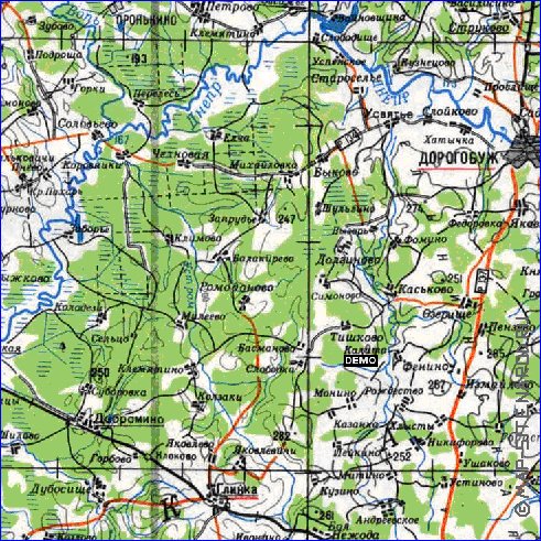 carte de Oblast de Smolensk