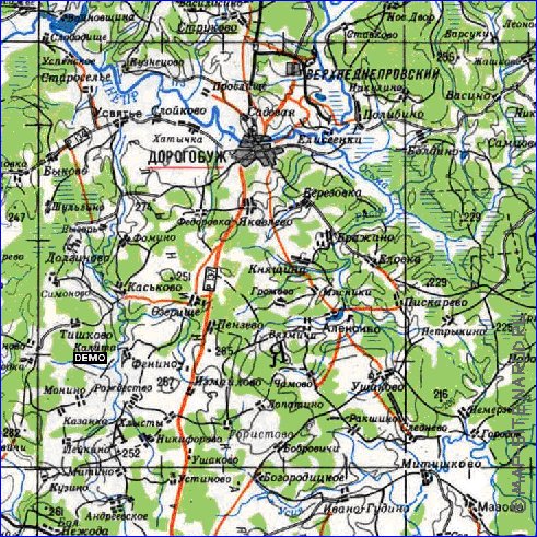 carte de Oblast de Smolensk