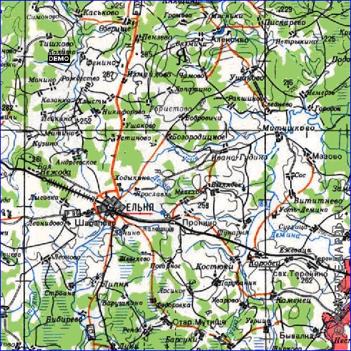 carte de Oblast de Smolensk