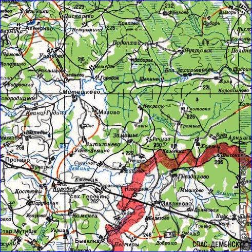 carte de Oblast de Smolensk