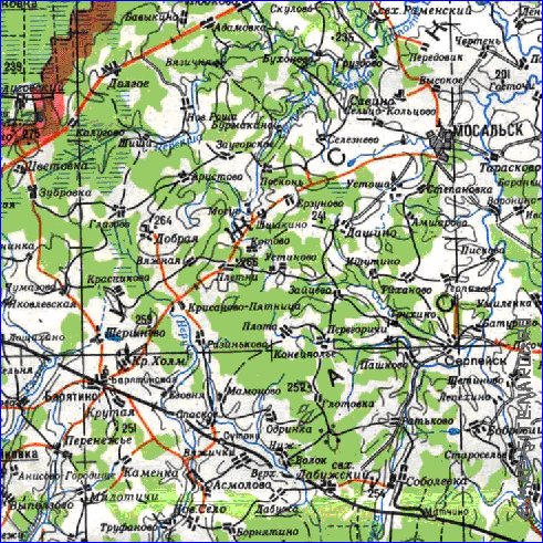 carte de Oblast de Smolensk