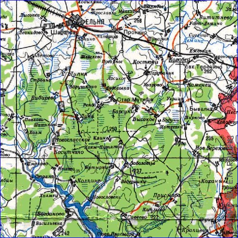 carte de Oblast de Smolensk