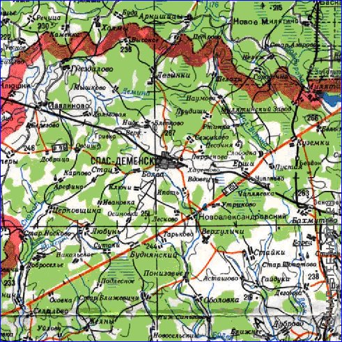 carte de Oblast de Smolensk