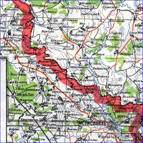 carte de Oblast de Smolensk