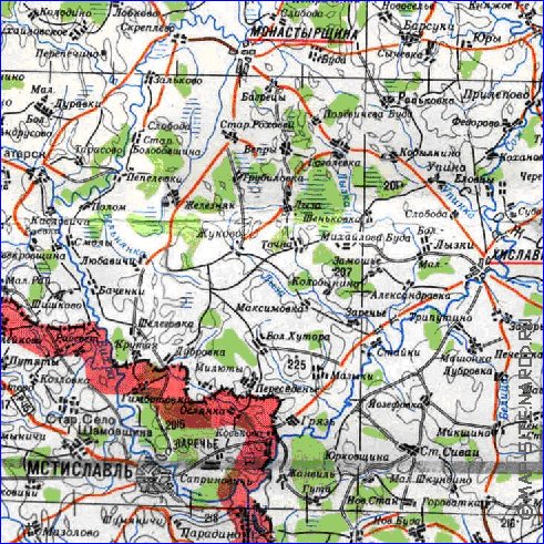 carte de Oblast de Smolensk