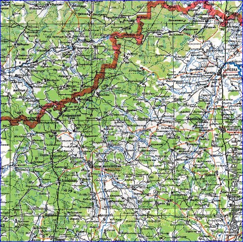 carte de Oblast de Smolensk