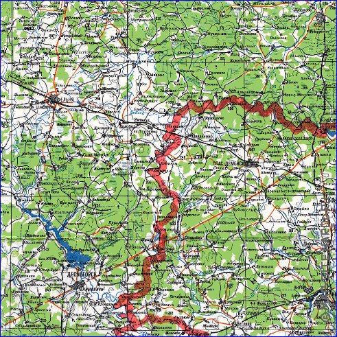 carte de Oblast de Smolensk