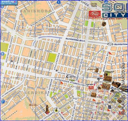 carte de Sofia en anglais
