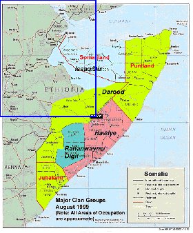 mapa de Somalia