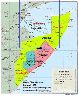 carte de Somalie