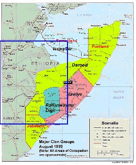 mapa de Somalia