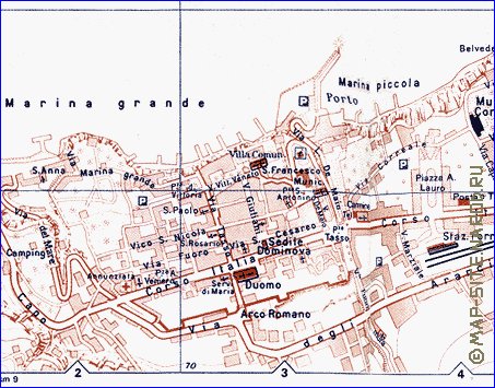 mapa de Sorrento