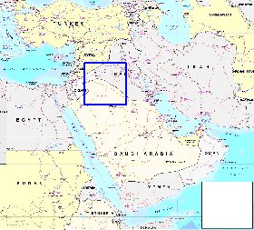 carte de Moyen-Orient