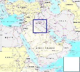 carte de Moyen-Orient