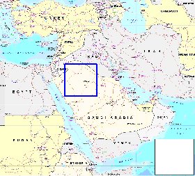 mapa de Medio Oriente