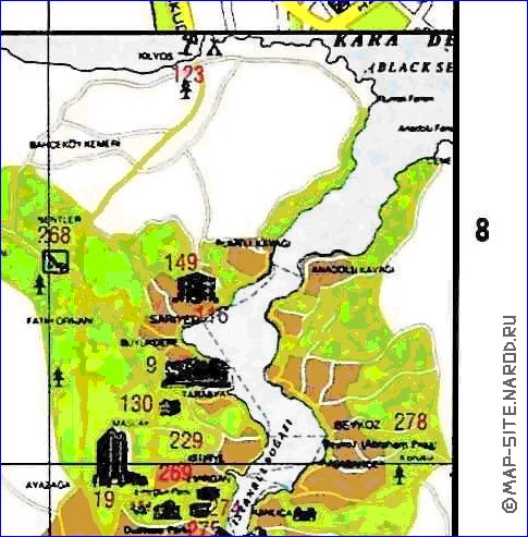 carte de Istanbul en anglais