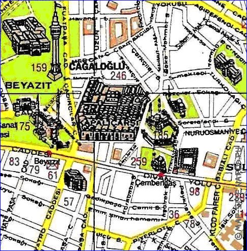 carte de Istanbul en anglais