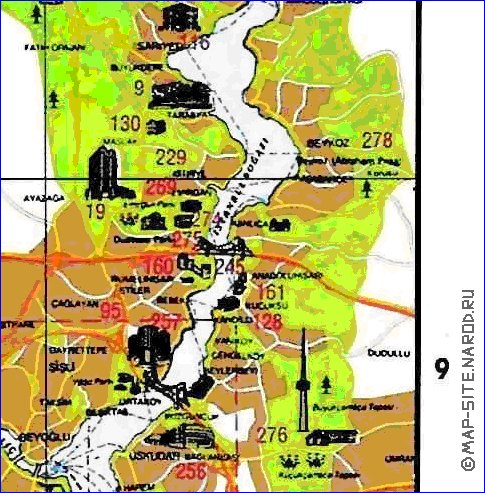 carte de Istanbul en anglais