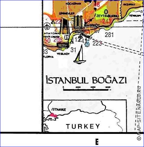 carte de Istanbul en anglais