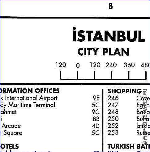 carte de Istanbul en anglais