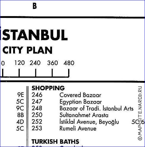 carte de Istanbul en anglais