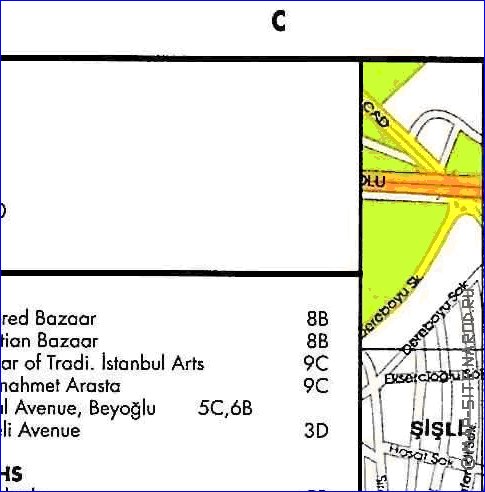 carte de Istanbul en anglais