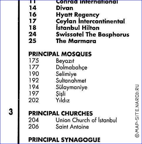 carte de Istanbul en anglais