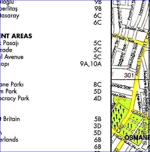 carte de Istanbul en anglais