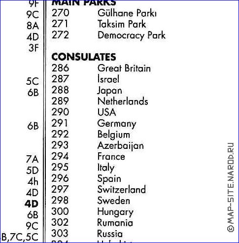 carte de Istanbul en anglais