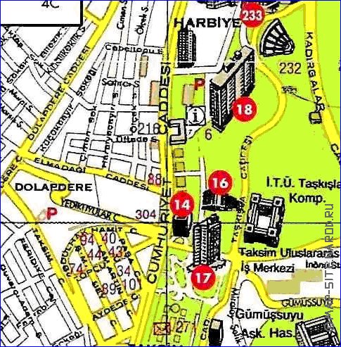 carte de Istanbul en anglais